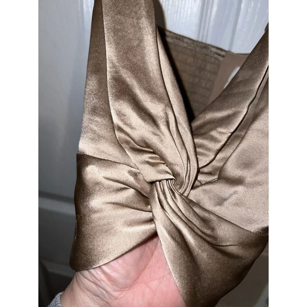 CAMI N.Y.C. 100% Silk Sleeveless Bustier Cropped Tank Top Sz M - Picture 4 of 10